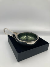 Load image into Gallery viewer, Jam Dish with Green Agate and Glass Dish by Hart Silversmiths