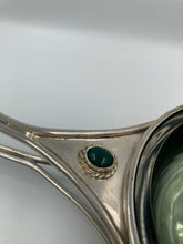Load image into Gallery viewer, Jam Dish with Green Agate and Glass Dish by Hart Silversmiths