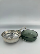 Load image into Gallery viewer, Jam Dish with Green Agate and Glass Dish by Hart Silversmiths