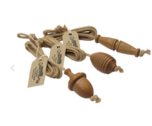 Load image into Gallery viewer, Oak Beehive Light Pull with Jute Rope