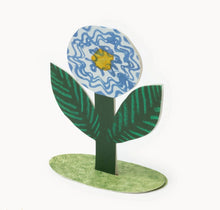 Load image into Gallery viewer, Blue Flower Stand-Up Card