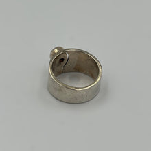 Load image into Gallery viewer, Silver Adjustable Ring With Red Stone