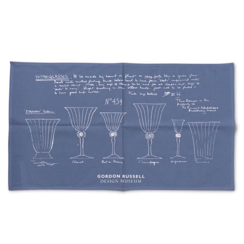 Gordon Russell tea towel, blue