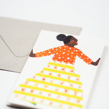 Load image into Gallery viewer, Dancers folding greetings card