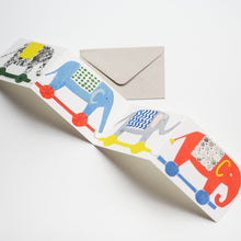 Load image into Gallery viewer, Elephants folding greetings card