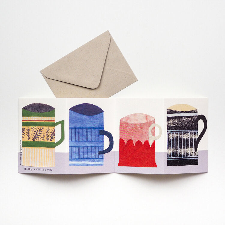 Mugs folding greetings card