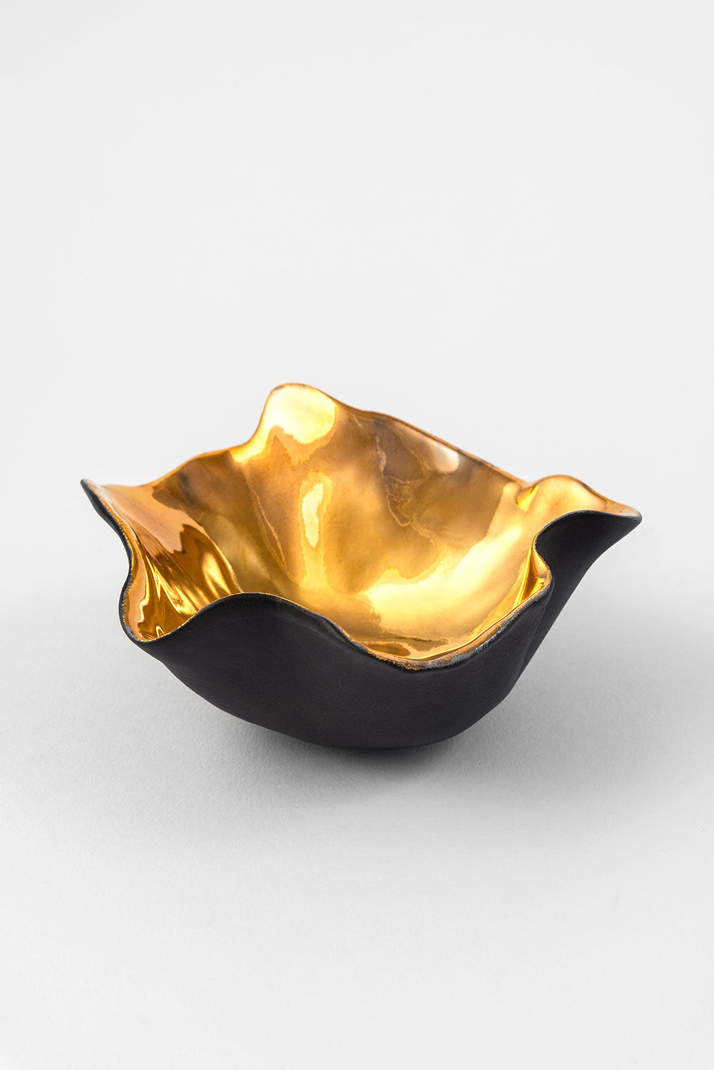 Black & Gold Wave Bowl - Penny Little Ceramics