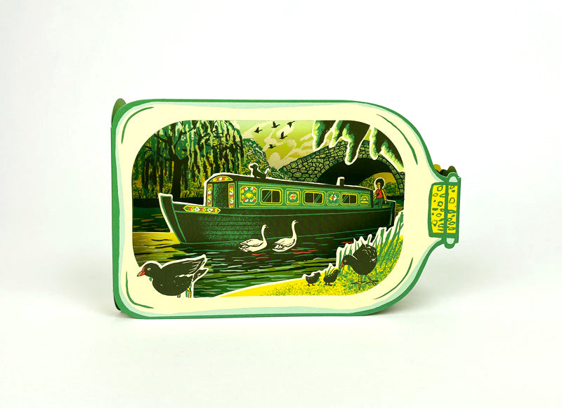 Boat in a bottle card