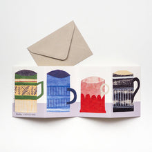 Load image into Gallery viewer, Mugs folding greetings card
